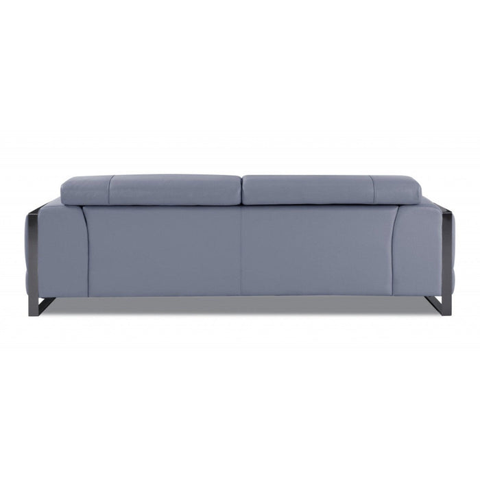 Modern 89" Chrome Leather Sofa – Homeroots Furniture