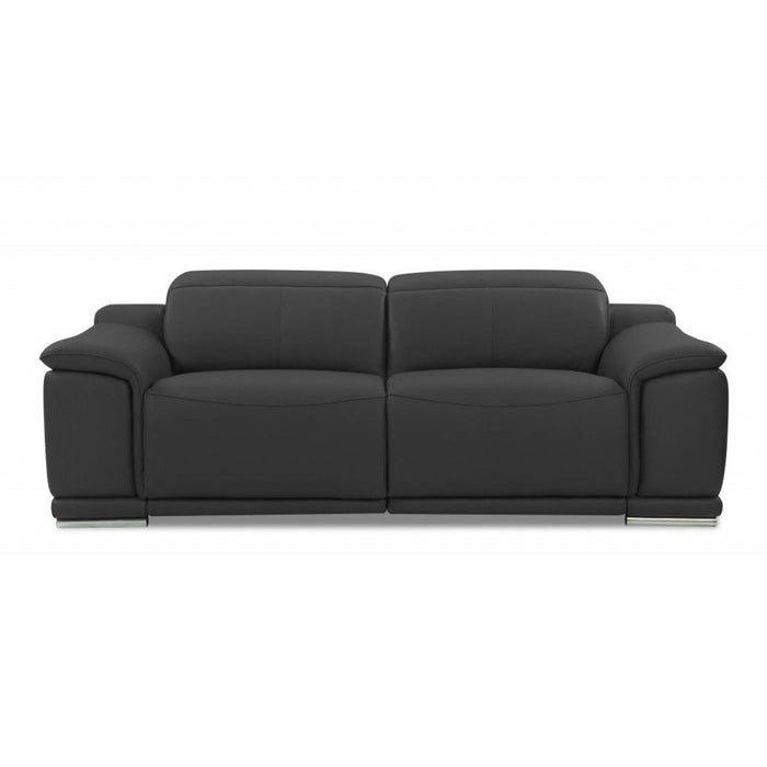 Premium 86" Genuine Leather Reclining Sofa by Homeroots