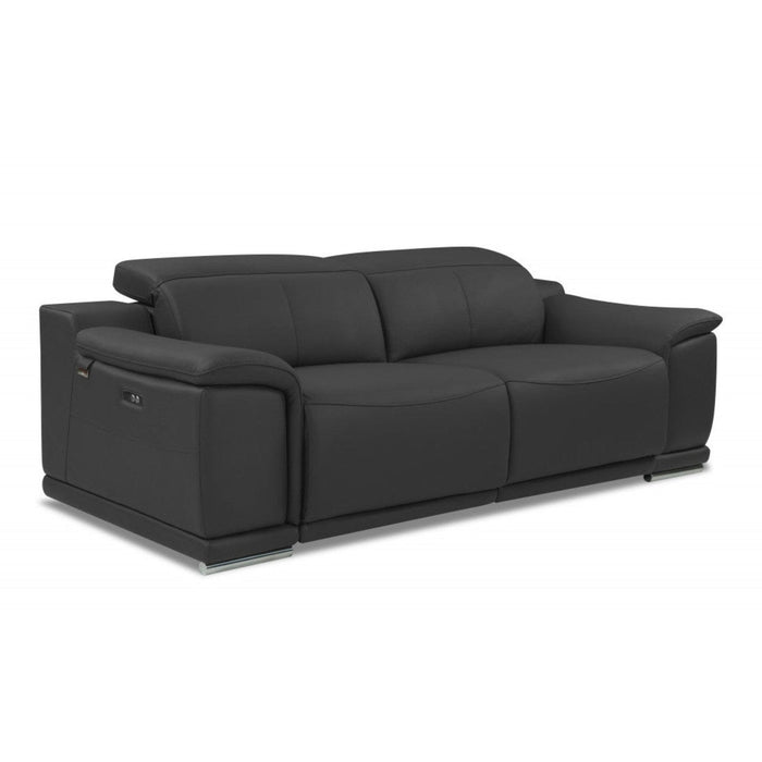 Premium 86" Genuine Leather Reclining Sofa by Homeroots