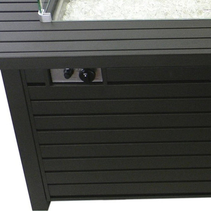 AZ Patio Heaters Outdoor Fire Pit - Black Mocha Rectangle Design