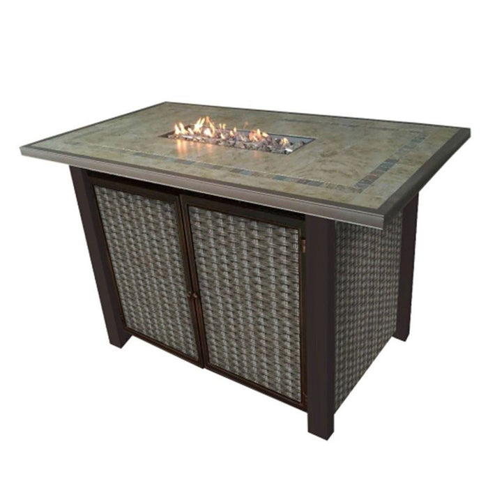 AZ Patio Heaters Bar Height Fire Pit – Elegant Rectangular Design