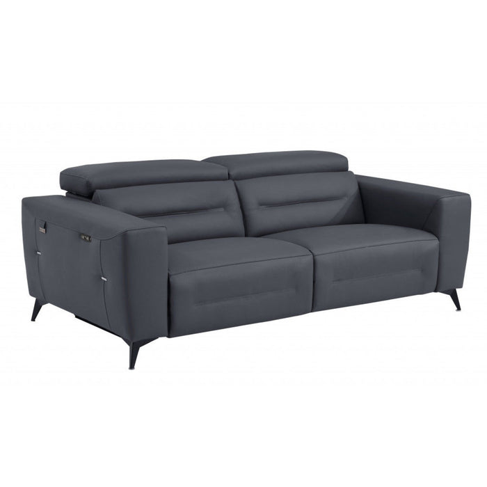 83-Inch Italian Leather Reclining Sofa by Homeroots – Luxe Comfort