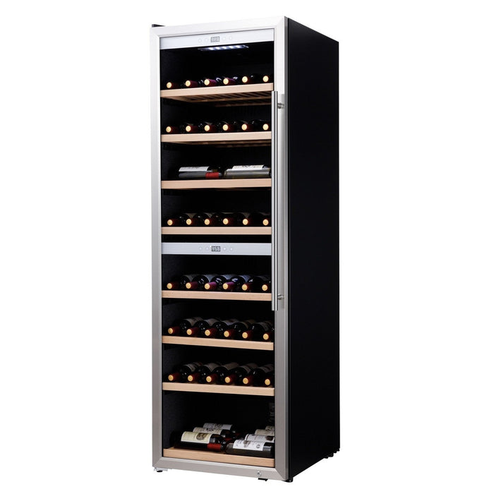 HomeRoots 23" Wine Cooler: Dual Zone, 170 Bottles Capacity - 18 Cu.Ft. / 520 L