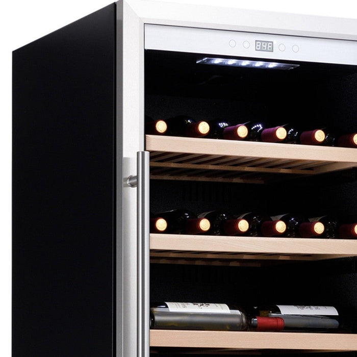 HomeRoots 23" Wine Cooler: Dual Zone, 170 Bottles Capacity - 18 Cu.Ft. / 520 L