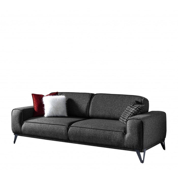 HomeRoots 90" Dark Gray Linen Sleeper Sofa - Stylish Comfort for Your Space