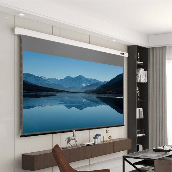 Slimline Motorized Tension 3D ALR (Ambient Light Rejecting) Obsidian Long Throw High Gain Projector Screen by VIVIDSTORM.