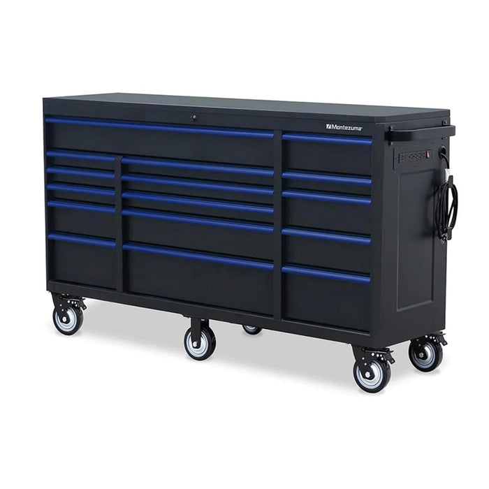 Tool Cabinet: Montezuma 16-Drawer, 72" x 20"