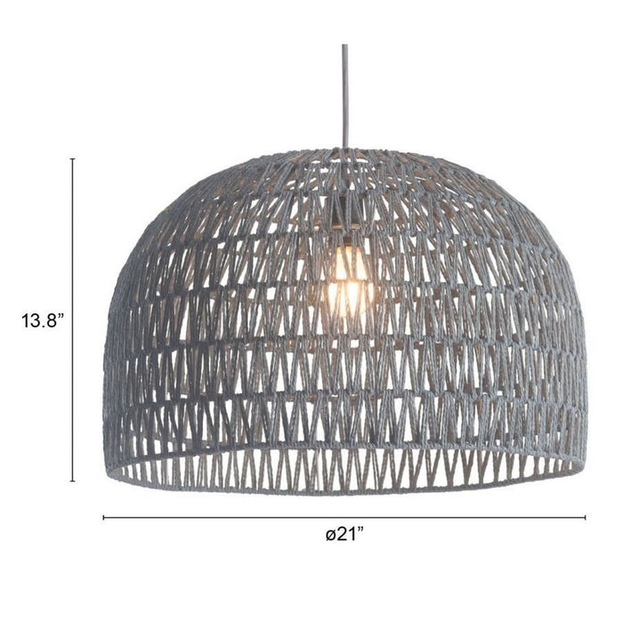 Zuo Paradise Gray Ceiling Lamp - Illuminate Your Space with Style
