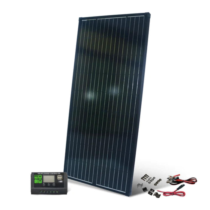 Nature Power's 215 Watt Solar Panel with a 15 Amp Charge Controller and included cables