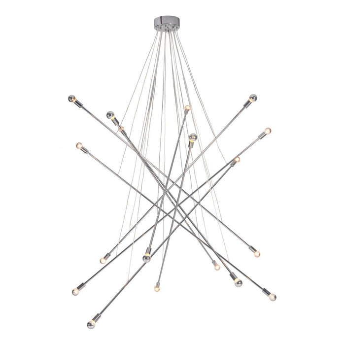 Zuo Belief Chrome Ceiling Lamp - Illuminate Your Space with Modern Elegance