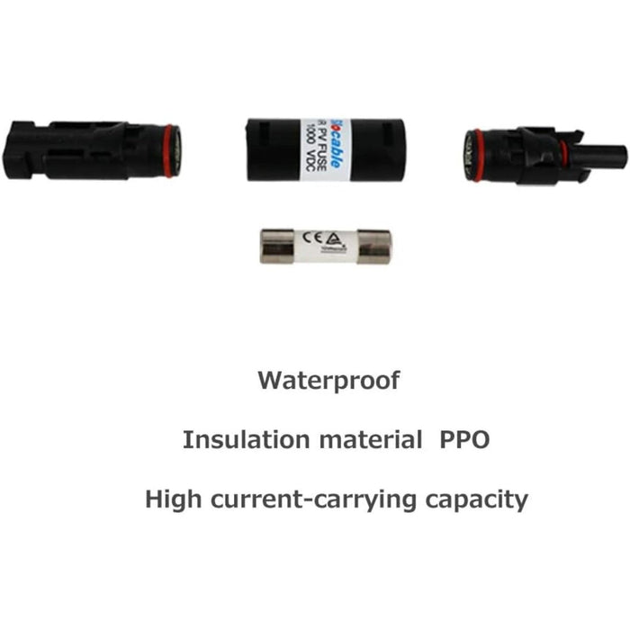 Waterproof In-Line Fuse Holder with Fuse - 10A, MC4, by Renogy