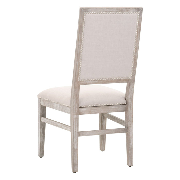 Homeroots Light Gray Linen Chairs - Set of 2 | Upholstered Side Chairs