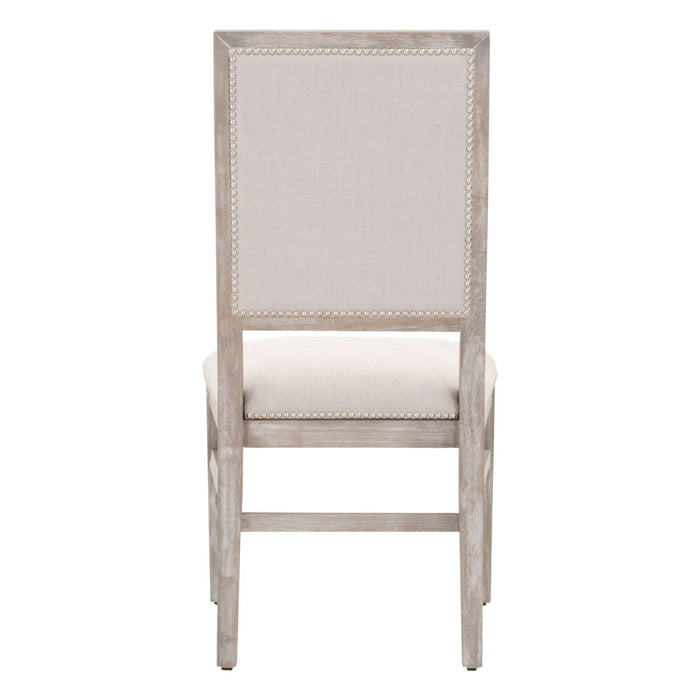 Homeroots Light Gray Linen Chairs - Set of 2 | Upholstered Side Chairs