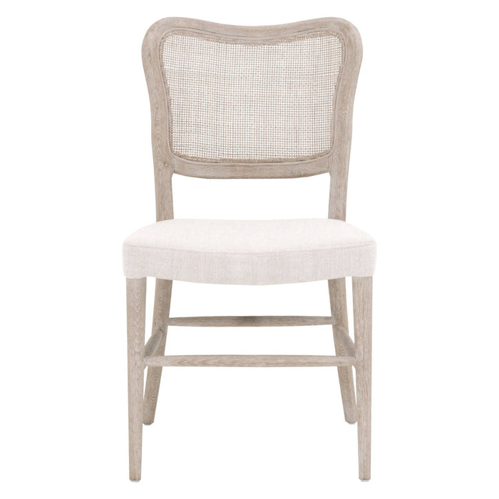 Bisque & Light Gray Upholstered Chairs Set - Homeroots 2-Pack