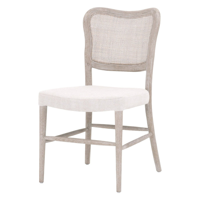 Bisque & Light Gray Upholstered Chairs Set - Homeroots 2-Pack