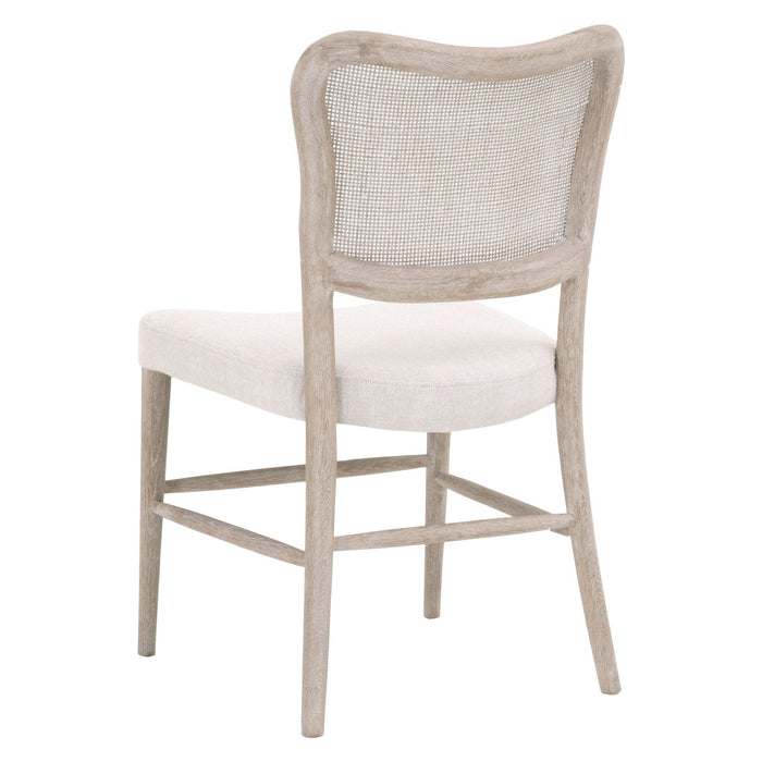 Bisque & Light Gray Upholstered Chairs Set - Homeroots 2-Pack