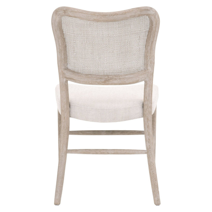 Bisque & Light Gray Upholstered Chairs Set - Homeroots 2-Pack