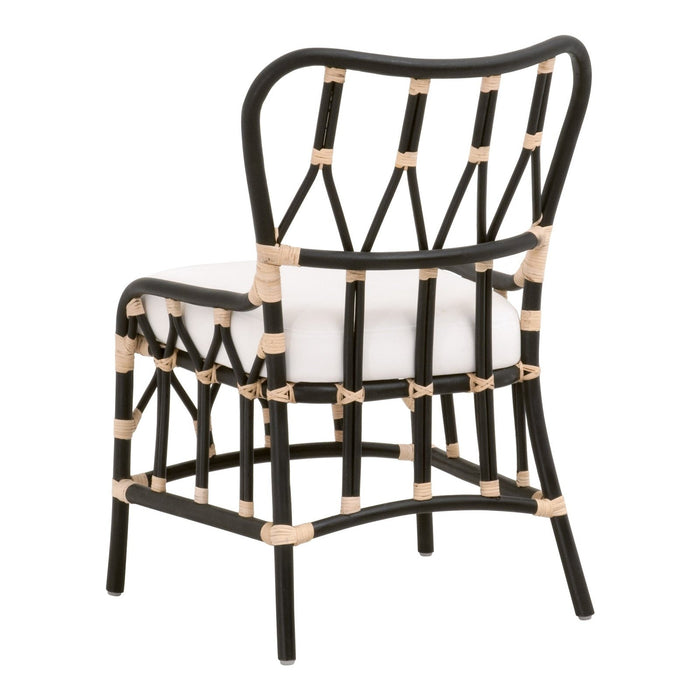 White & Black Upholstered Polyester Bentwood Chairs Set - 2-Pack by Homeroots