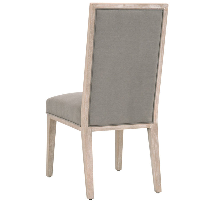 Gray & Brown Upholstered Side Chairs Set - Homeroots 2-Pack