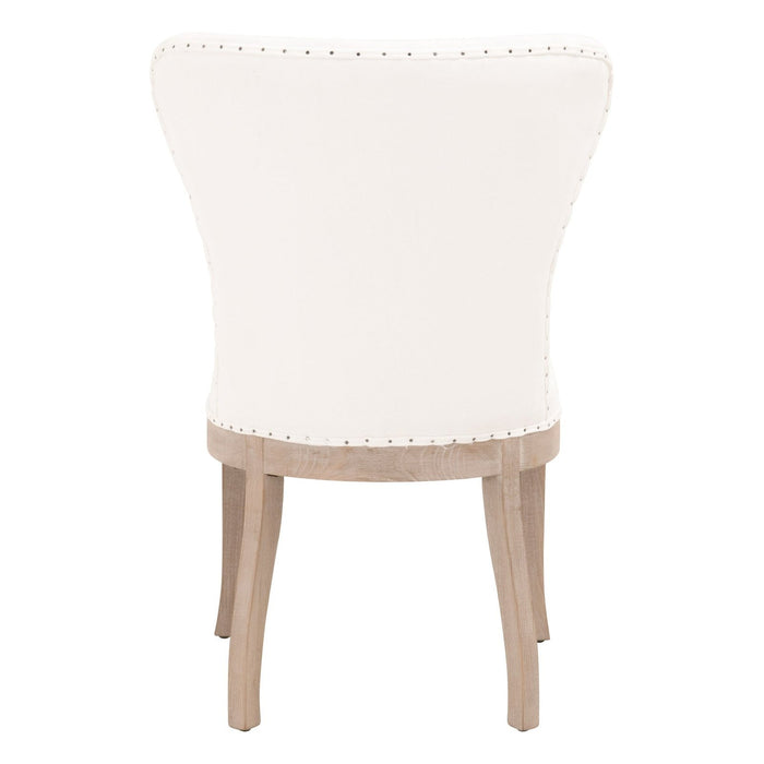 White & Brown Upholstered Side Chairs - Set of 2 | Homeroots Furniture