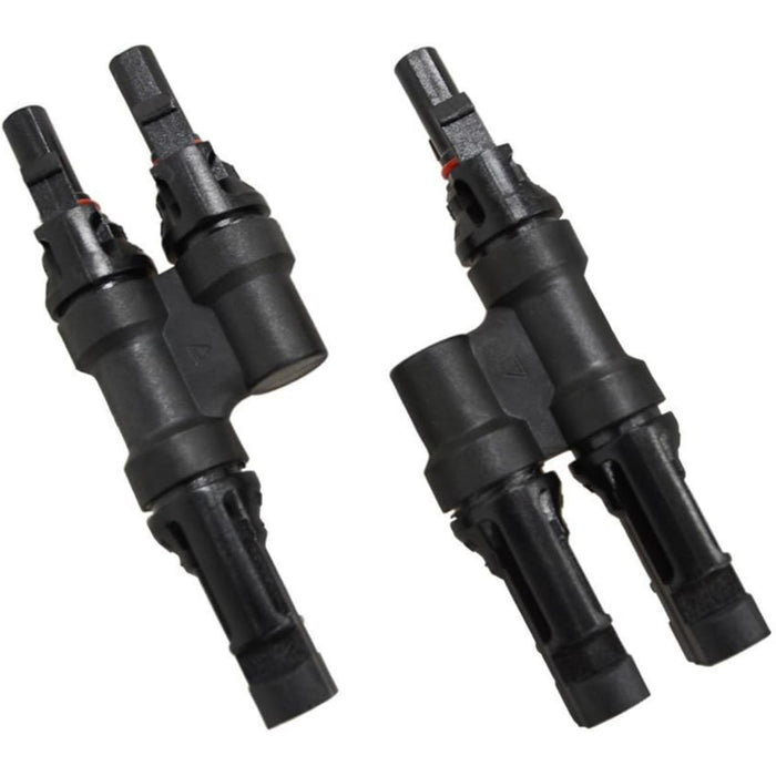 Renogy CNCT-MC4Y Branch Connectors - Pair of Solar MC4 Connectors Y Connector with MMF+FFM2 configuration