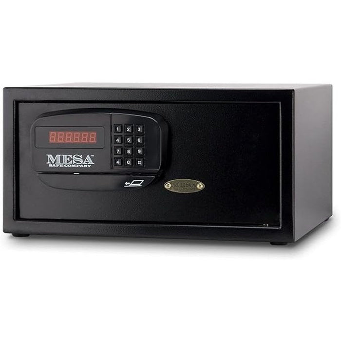 MESA  1.2 Cubic Foot Hotel Safe - All Steel with Electronic Lock - Keyed Alike - Black