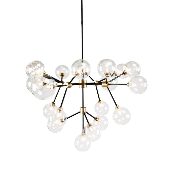 Homeroots Multi-Light Iron & Glass Chandelier – Dimmable Ceiling Fixture