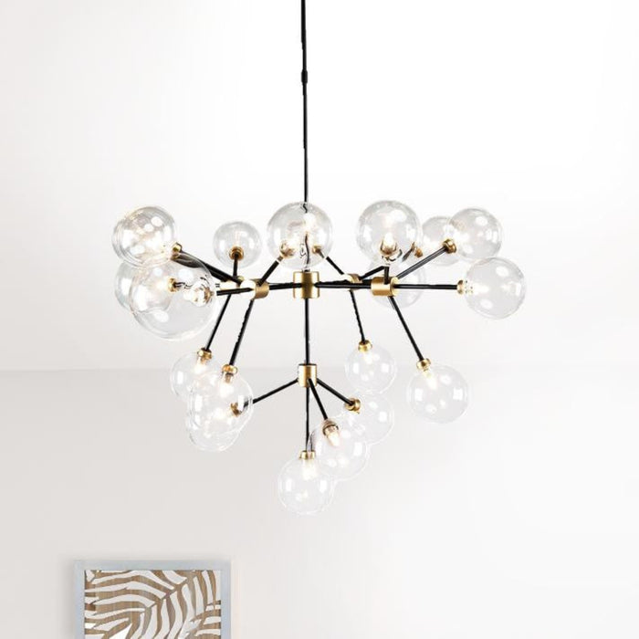 Dimmable Iron & Glass Chandelier - Homeroots Multi-Light Ceiling Fixture