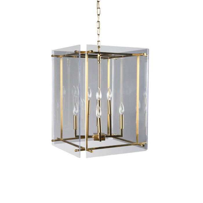Homeroots 8-Light Acrylic Chandelier – Dimmable Ceiling Fixture