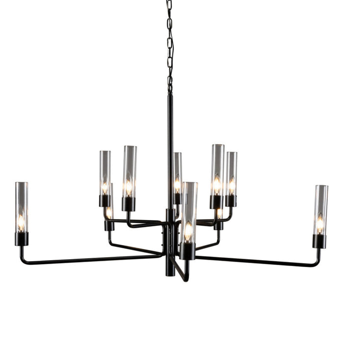 10-Light Iron and Glass Chandelier - Unique Dimmable Ceiling Fixture by Homeroots