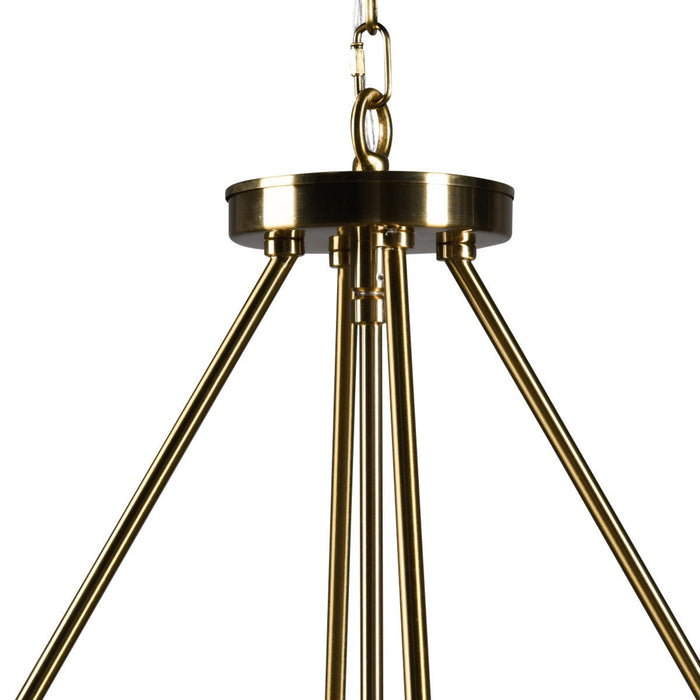 Homeroots 8-Light Dimmable Iron & Glass Chandelier - Semi-Flush Ceiling Light