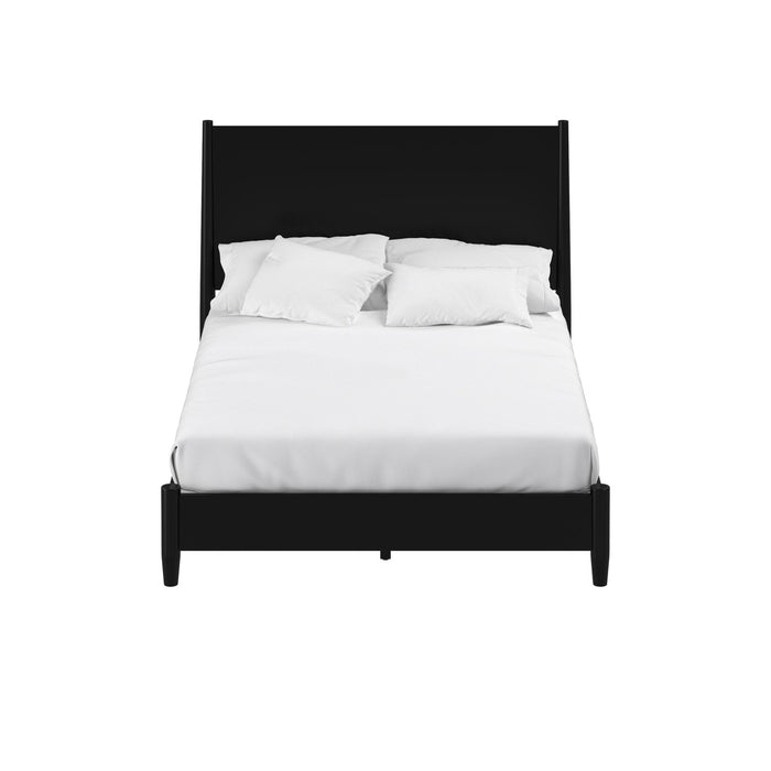 Homeroots California King or Eastern King Bed in Elegant Black - Crafted from Durable Solid and Engineered Wood