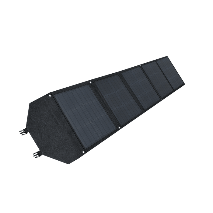 Nature Power's 120-Watt Folding Panel Kit, complete with a 400-Watt inverter, 8-Amp charge controller, and an additional bonus smartphone charger.