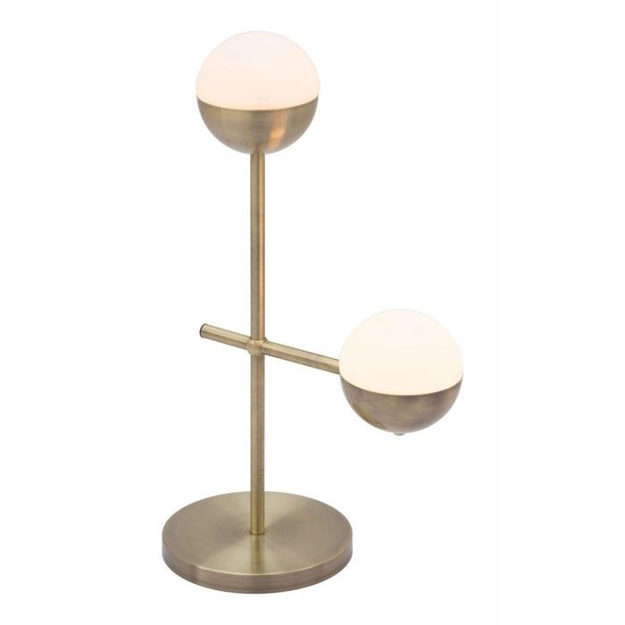 Zuo Waterloo White & Bronze Table Lamp - Elegant Lighting Accent