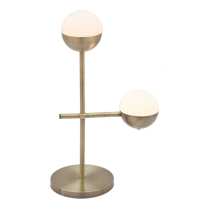 Zuo Waterloo White & Bronze Table Lamp - Elegant Lighting Accent