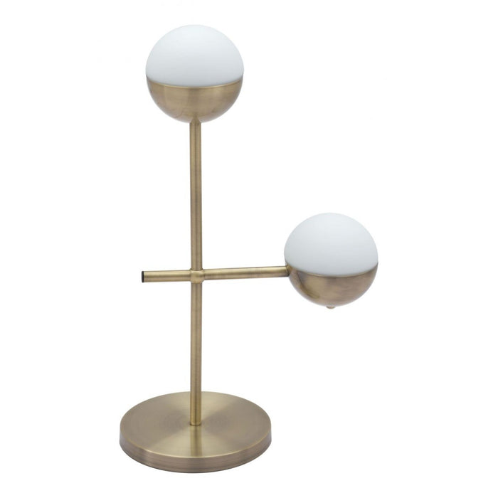 Zuo Waterloo White & Bronze Table Lamp - Elegant Lighting Accent