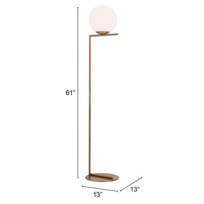 Zuo Belair Brass Floor Lamp - Illuminate Your Space with Style