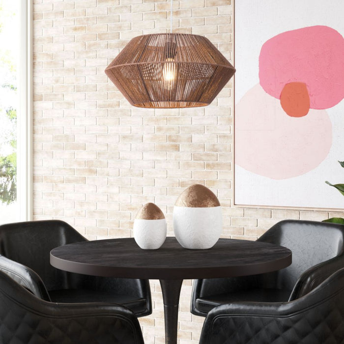 Zuo Kendrick Ceiling Lamp Brown