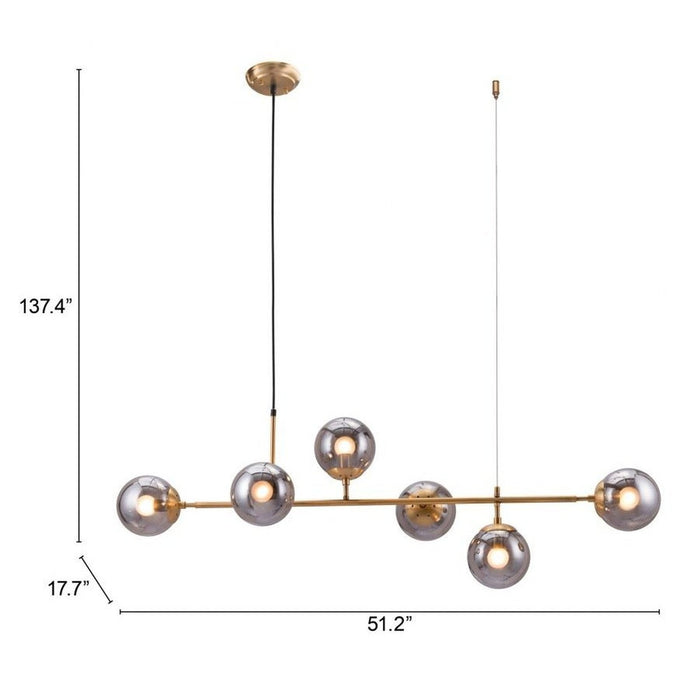 Zuo Gisela Brass Ceiling Lamp - Illuminate Your Space with Style