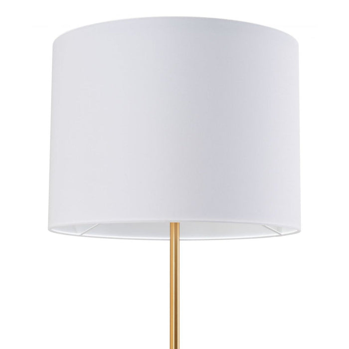 Zuo Titan White & Brass Floor Lamp - Elegant Lighting