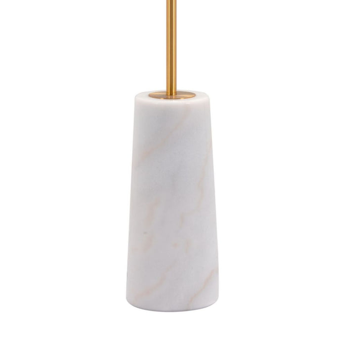 Zuo Titan White & Brass Floor Lamp - Elegant Lighting