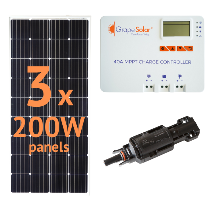 Grape Solar 600-Watt Off-Grid Solar Panel Kit