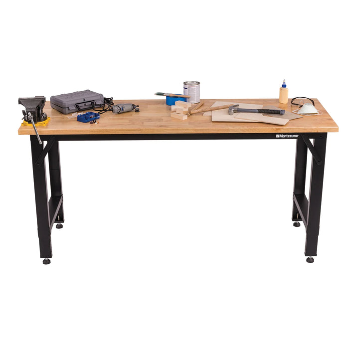 Montezuma 72" Steel Workbench with Adjustable Height