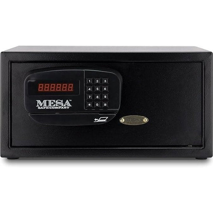 MESA  1.2 Cubic Foot Hotel Safe - All Steel with Electronic Lock - Keyed Alike - Black