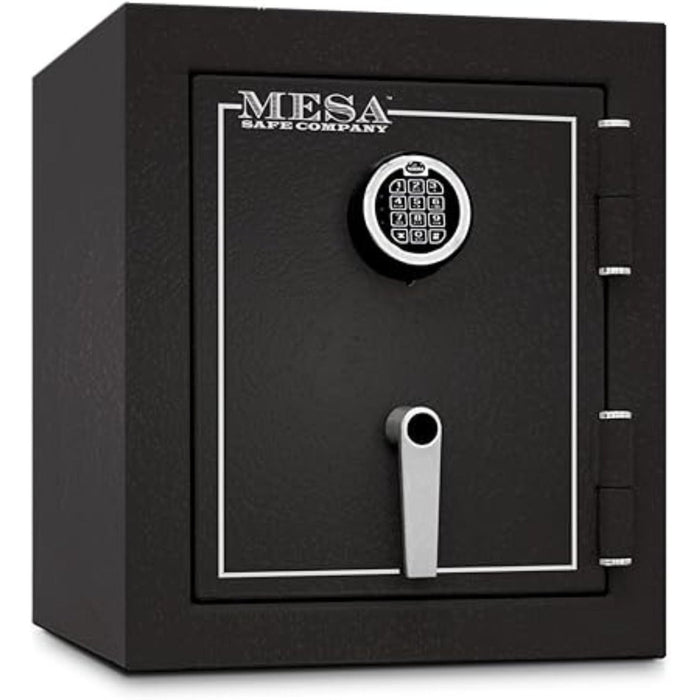 MESA 1.7 Cubic Foot Electronic Lock Burglary & Fire Safe - All Steel Safe - Hammered Grey