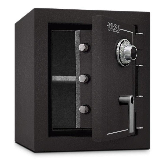 MESA 3.3 Cubic Foot Combination Lock Burglary & Fire Safe - All Steel Safe - Hammered Grey
