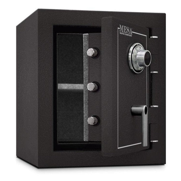 MESA 3.9 Cubic Foot Combination Lock Burglary & Fire Safe - All Steel Safe - Hammered Grey