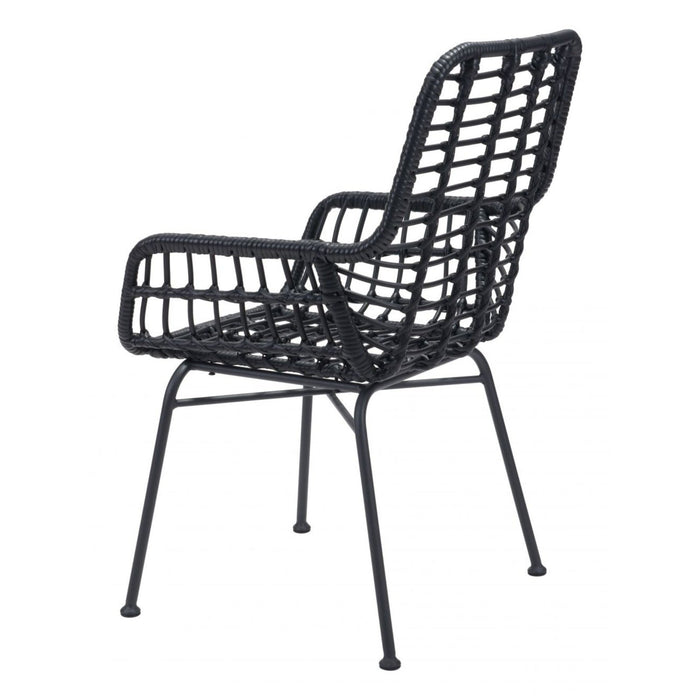 Lyon Dining Chairs: Elegant Set of 2 in Timeless Black