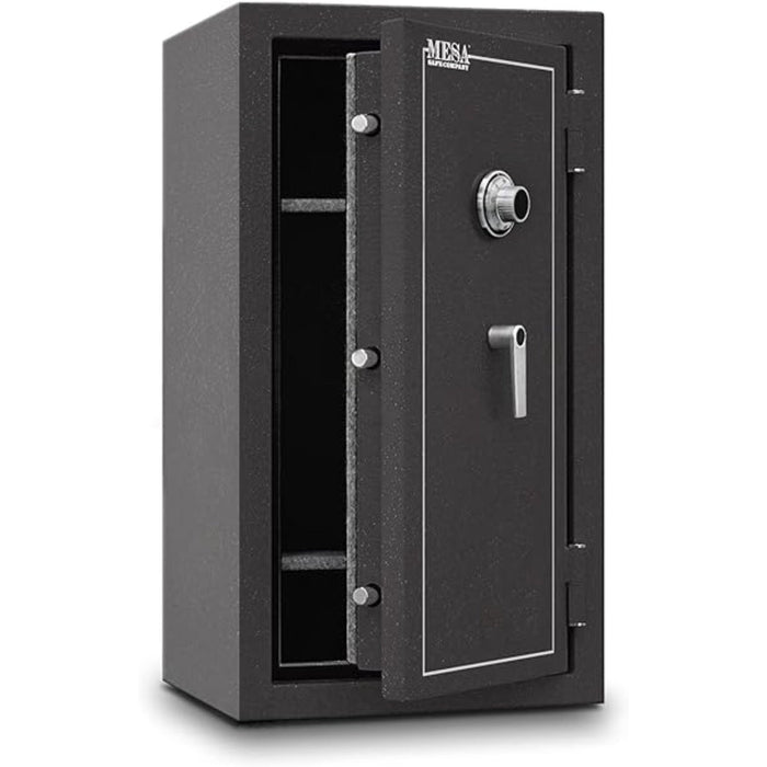 MESA 6.4 Cubic Foot Combination Lock Burglary & Fire Safe - All Steel Safe - Hammered Grey