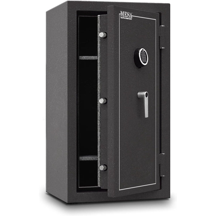 MESA 6.4 Cubic Foot Electronic Lock Burglary & Fire Safe - All Steel Safe - Hammered Grey